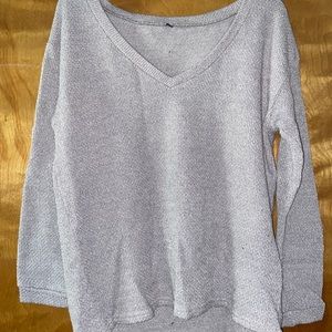 V-neck sweater gray - M
